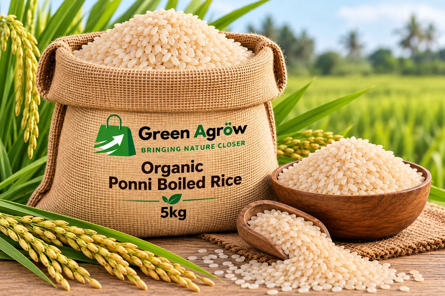 Organic Ponni Boiled Rice (Puzhungal)